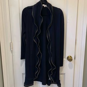 Knee length black sweater